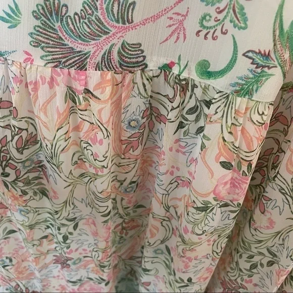 House Of Harlow 1960 Revolve Floral Pastel Maxi Dress Tiered NWT - Picture 6 of 10